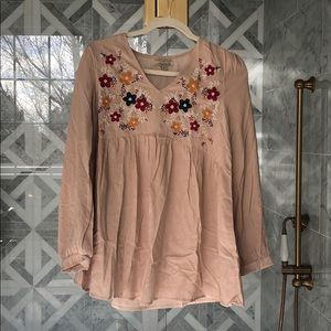 Floral embroidered blouse